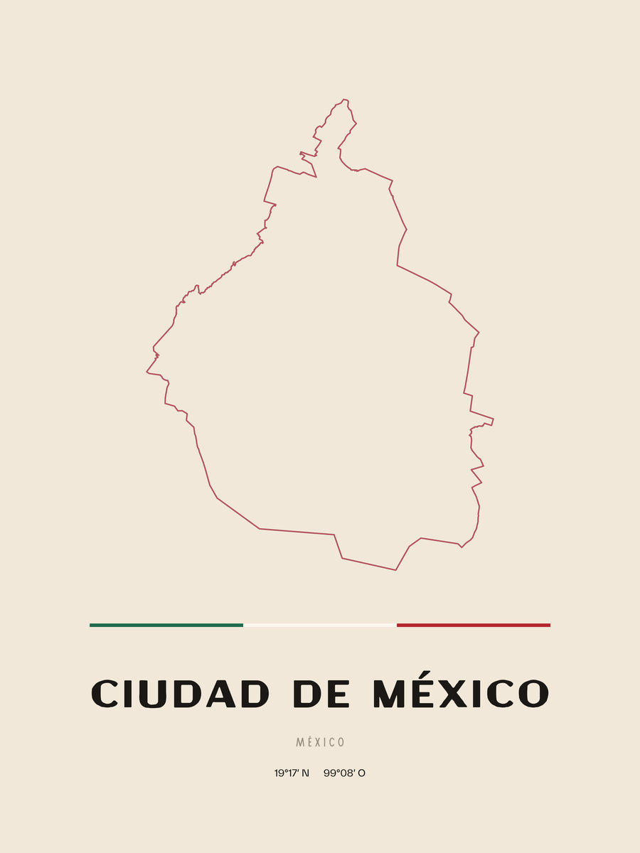 Framed poster of Ciudad de México.