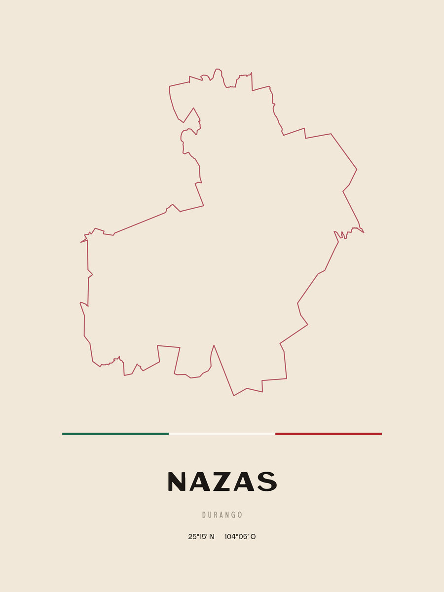 Framed poster of Nazas, Durango.