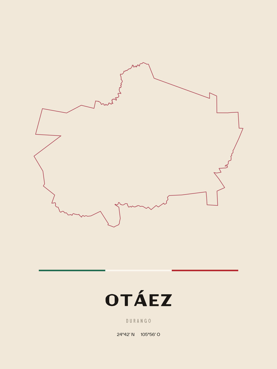 Framed poster of Otáez, Durango.