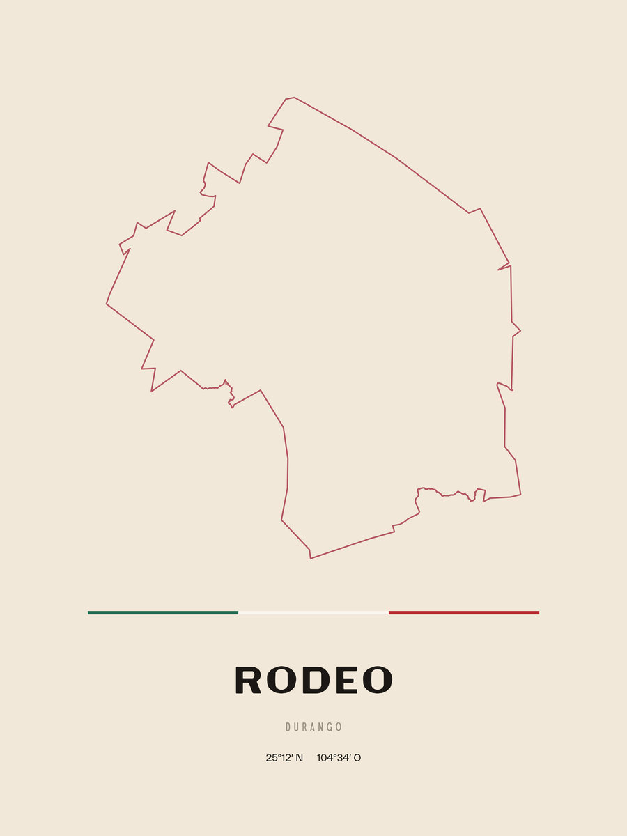 Framed poster of Rodeo, Durango.
