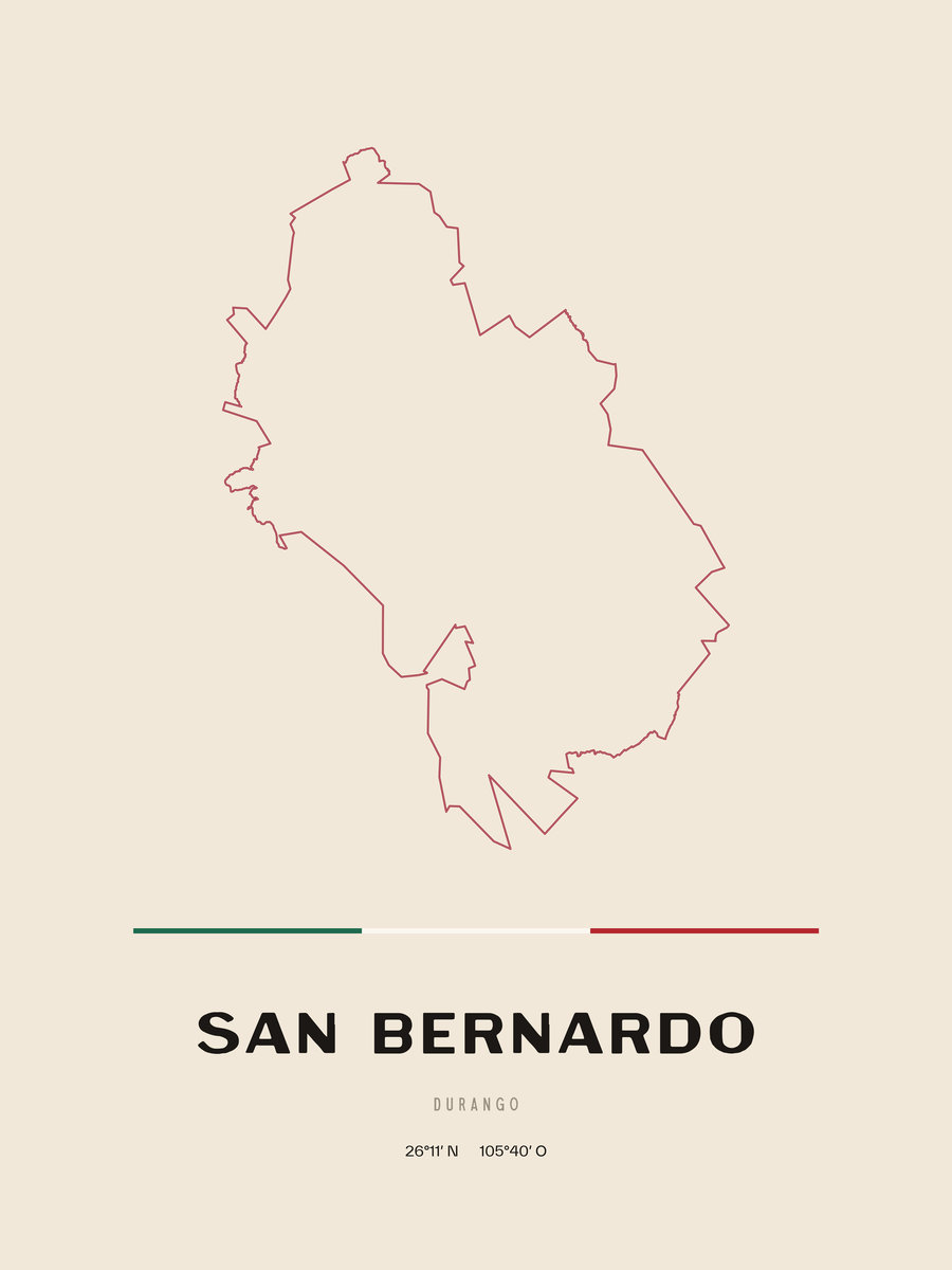 Framed poster of San Bernardo, Durango.