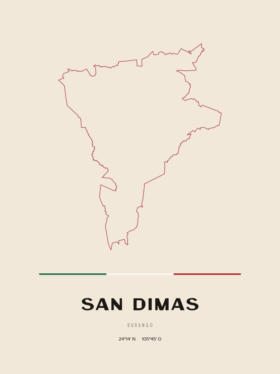 Framed poster of San Dimas, Durango.