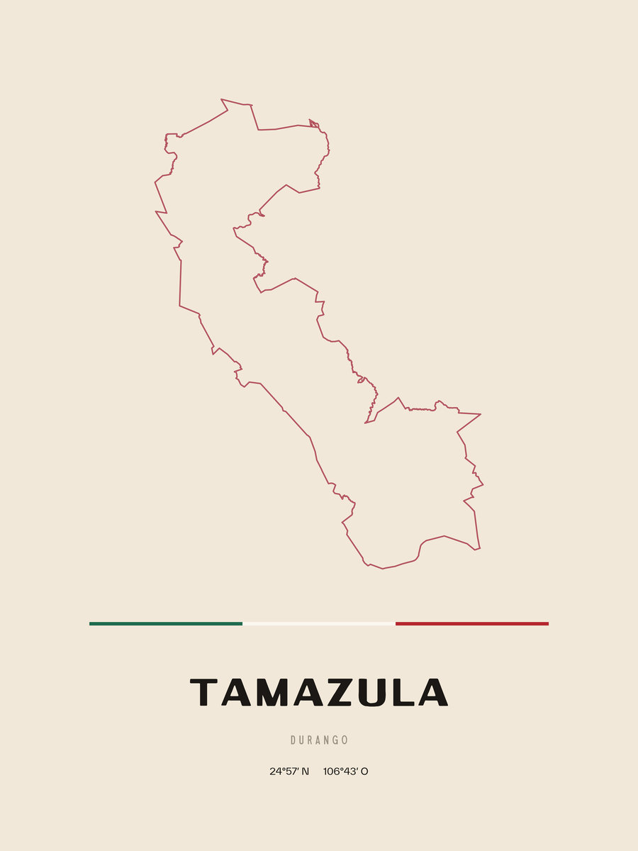 Framed poster of Tamazula, Durango.