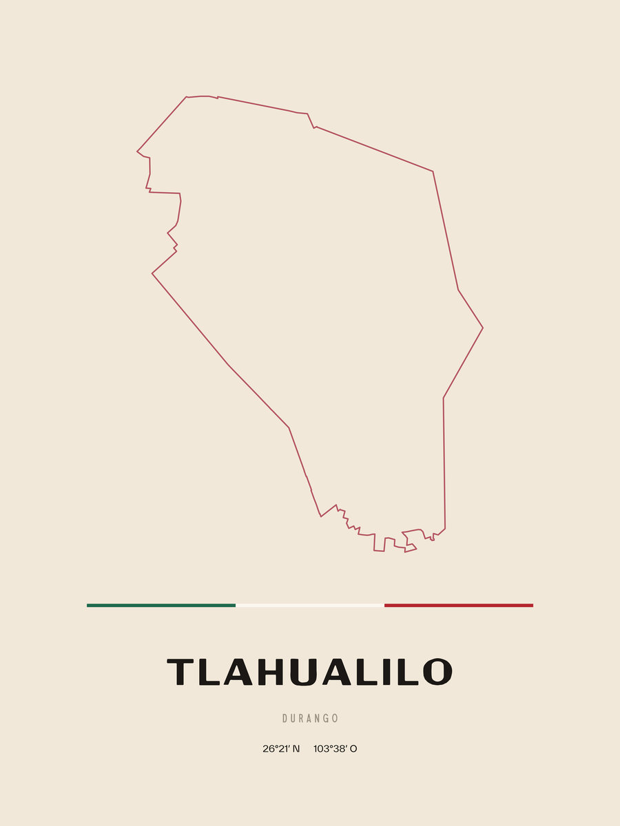 Framed poster of Tlahualilo, Durango.
