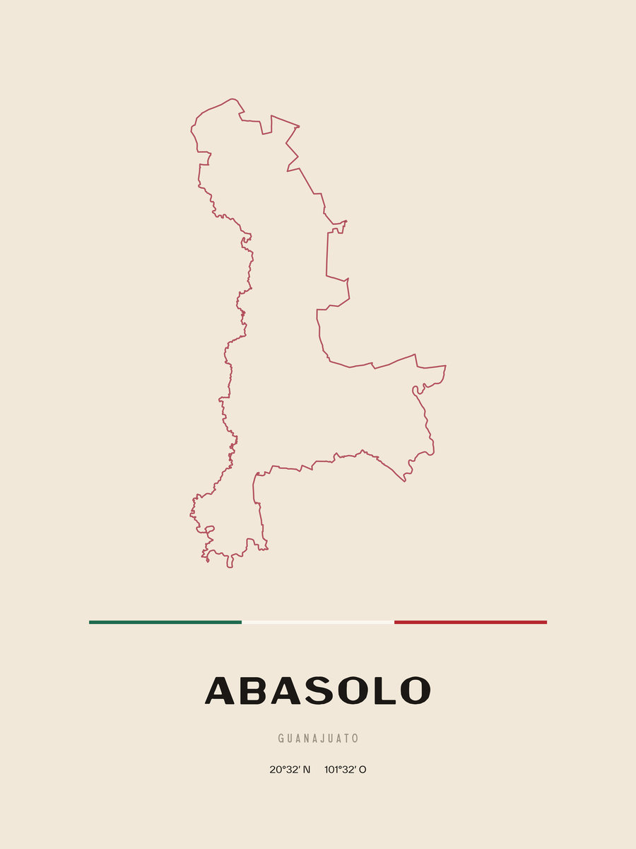 Framed poster of Abasolo, Guanajuato.