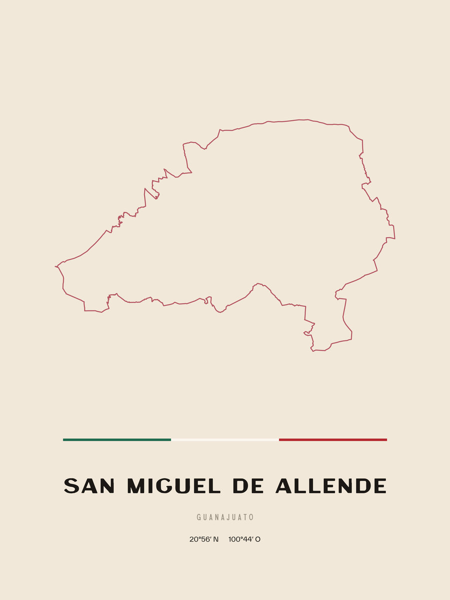 Framed poster of San Miguel de Allende, Guanajuato.