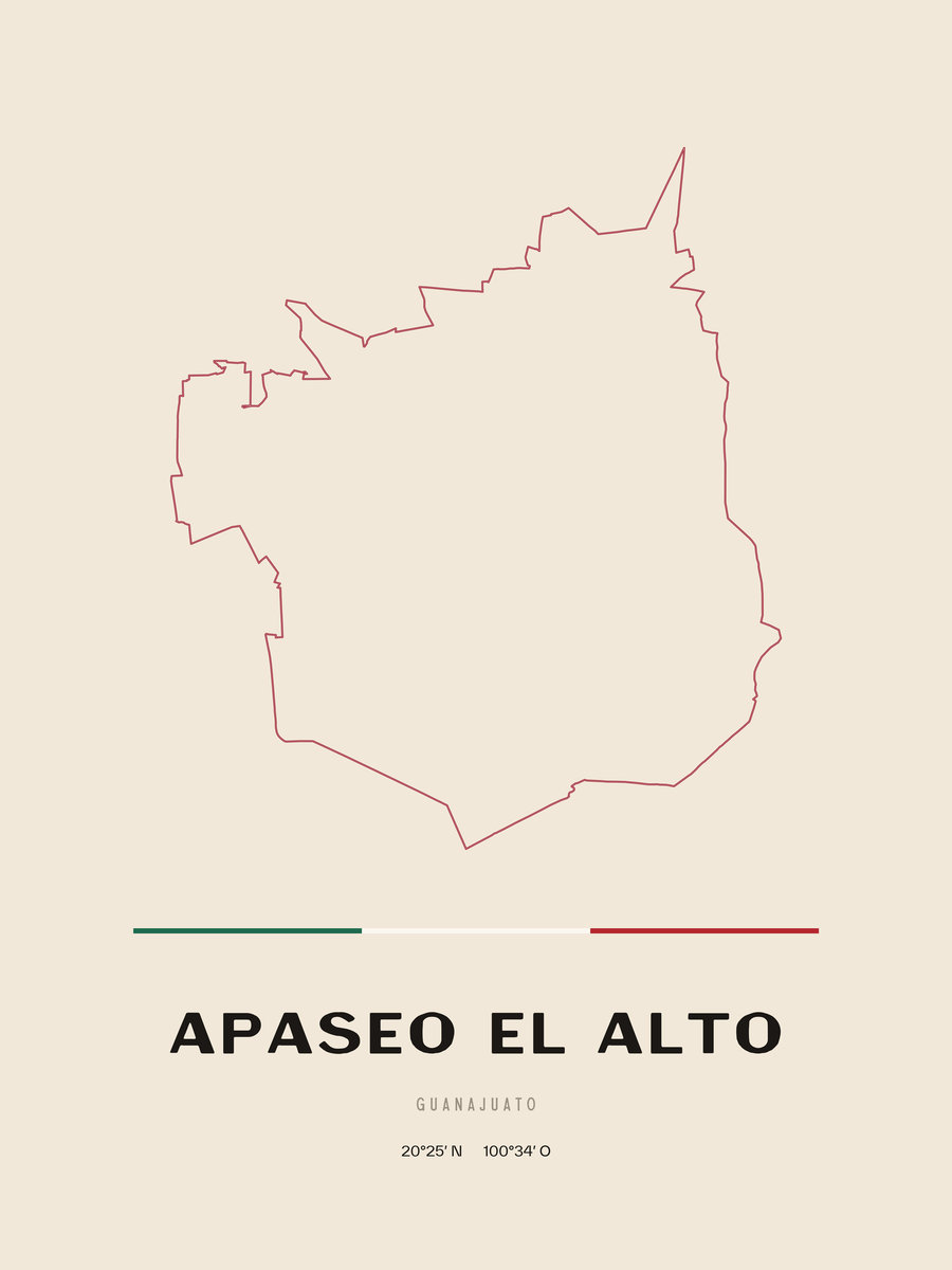 Framed poster of Apaseo el Alto, Guanajuato.