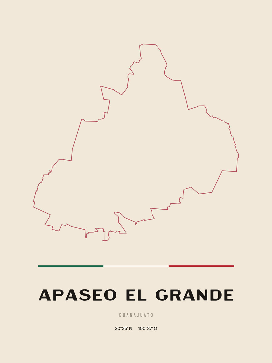 Framed poster of Apaseo el Grande, Guanajuato.