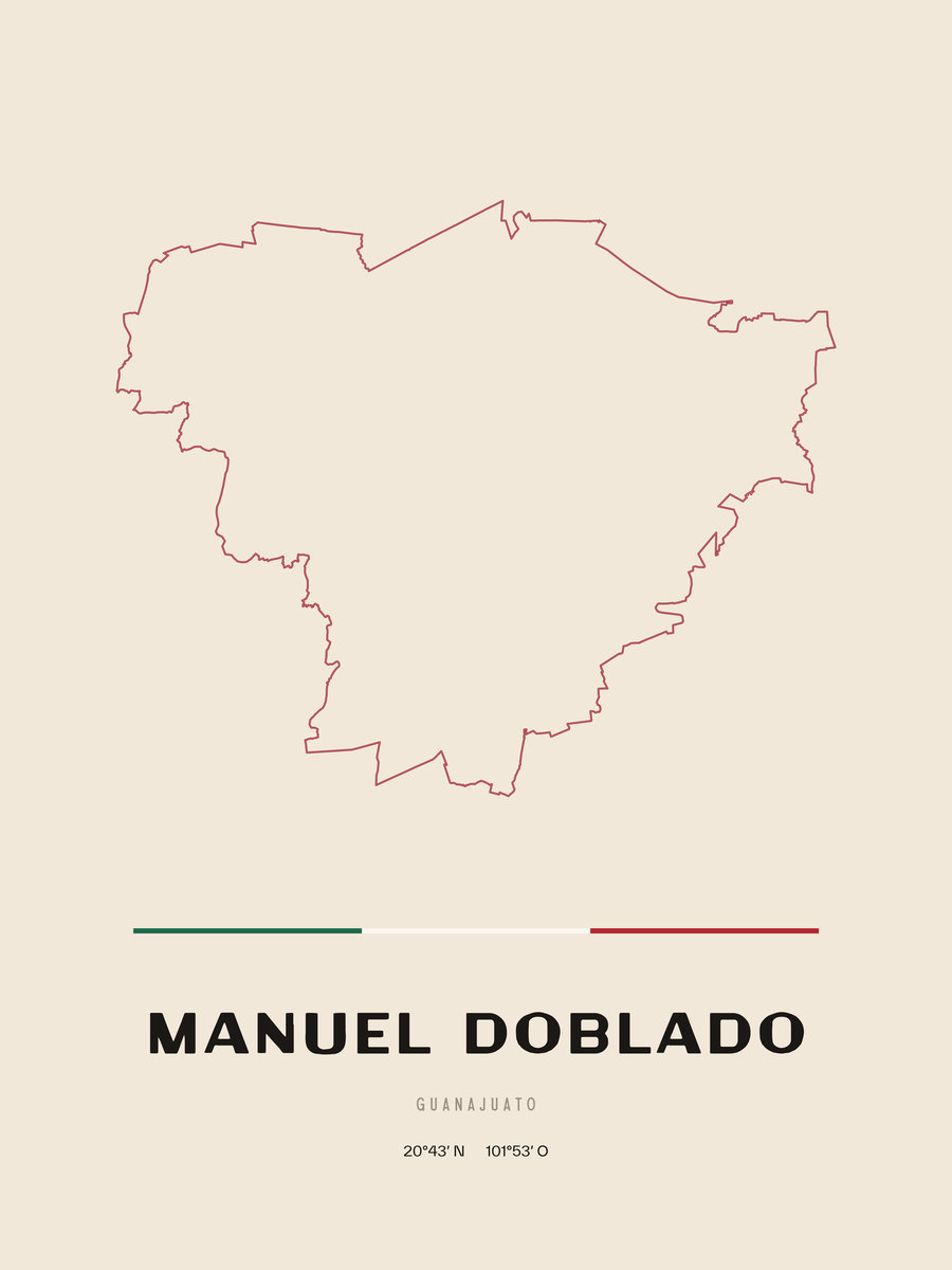 Framed poster of Manuel Doblado, Guanajuato.