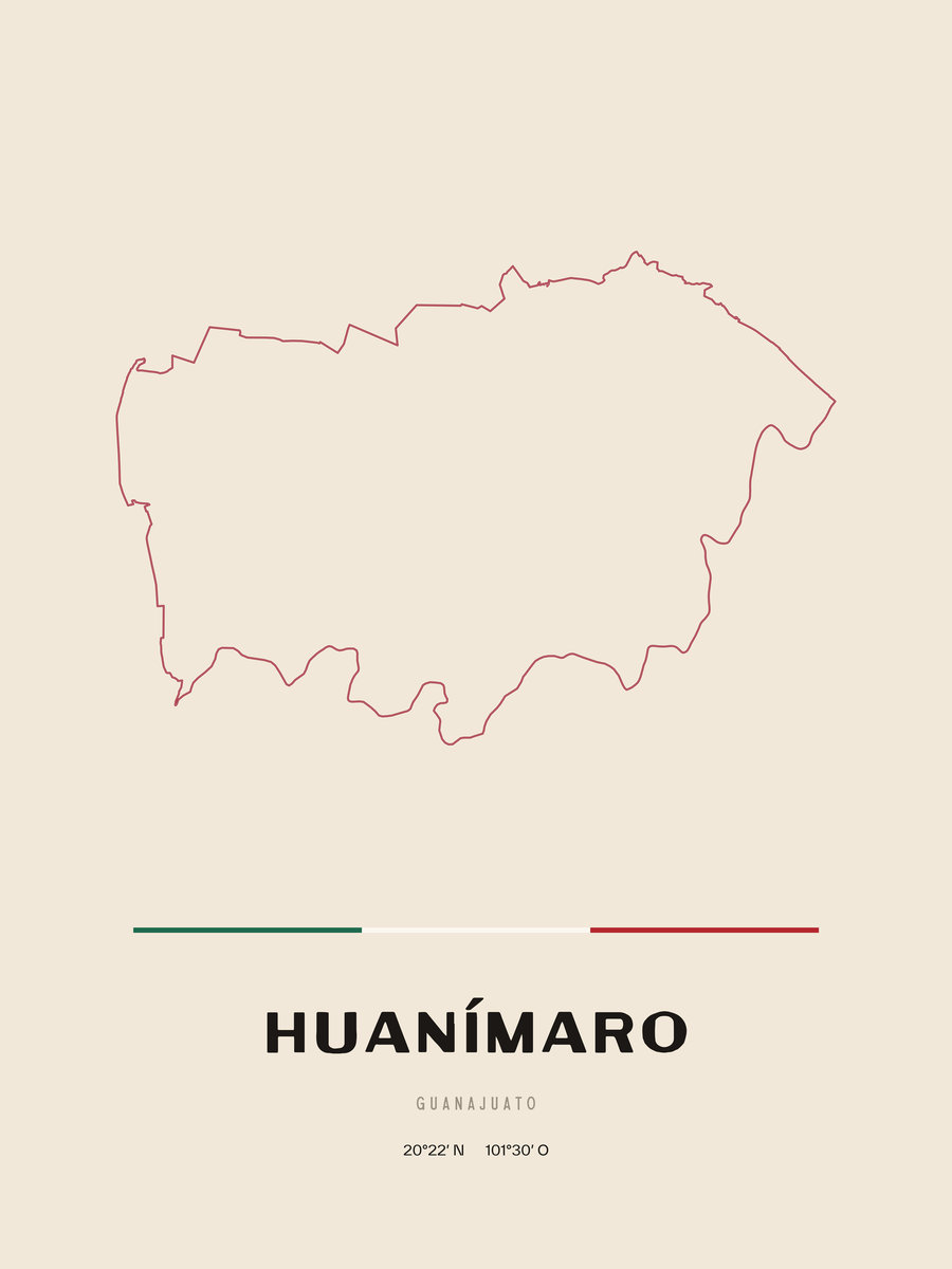 Framed poster of Huanímaro, Guanajuato.