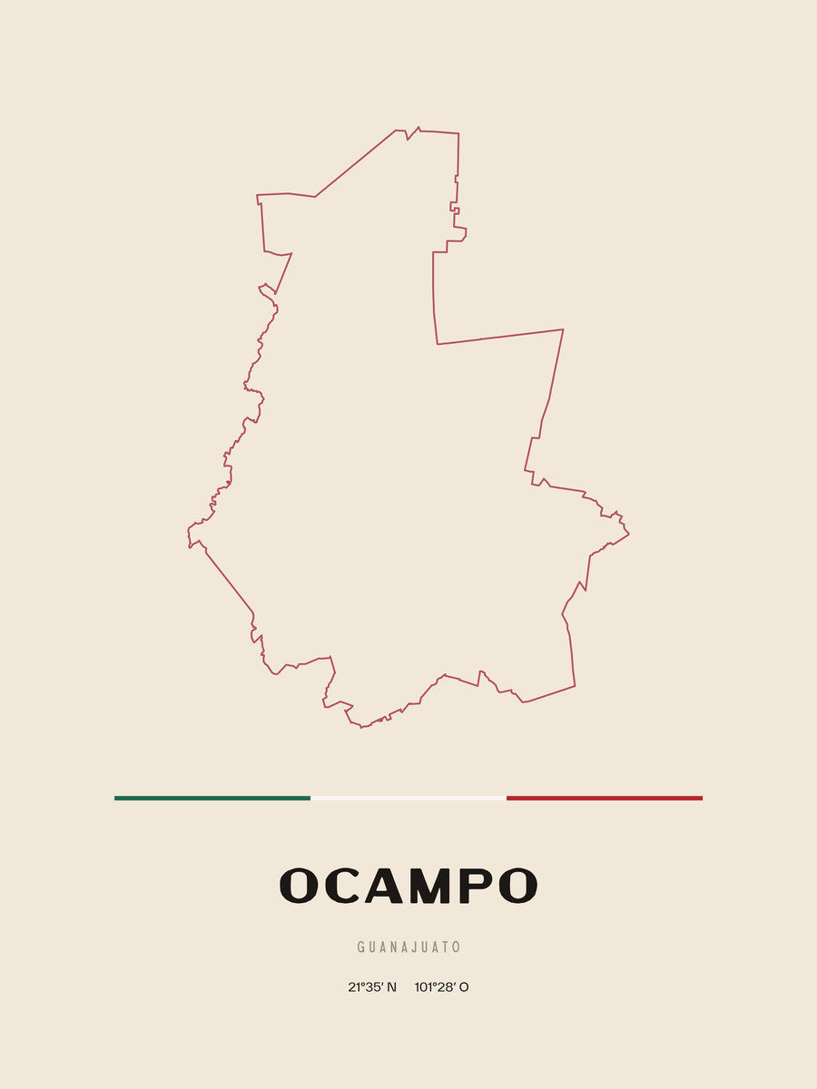 Framed poster of Ocampo, Guanajuato.