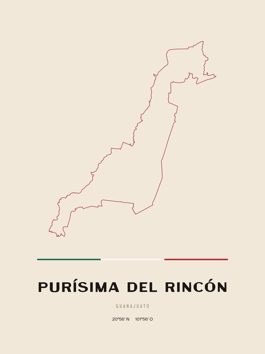Framed poster of Purísima del Rincón, Guanajuato.