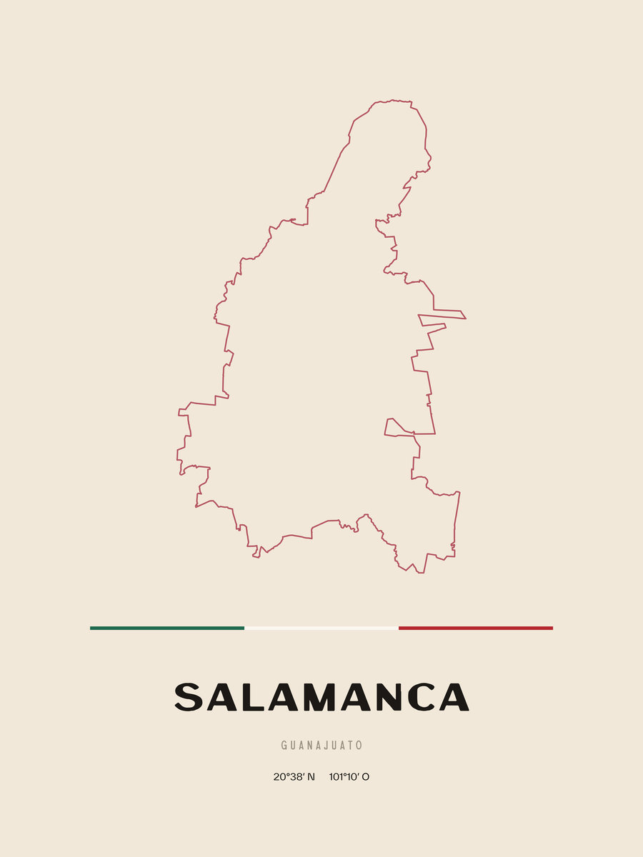 Framed poster of Salamanca, Guanajuato.