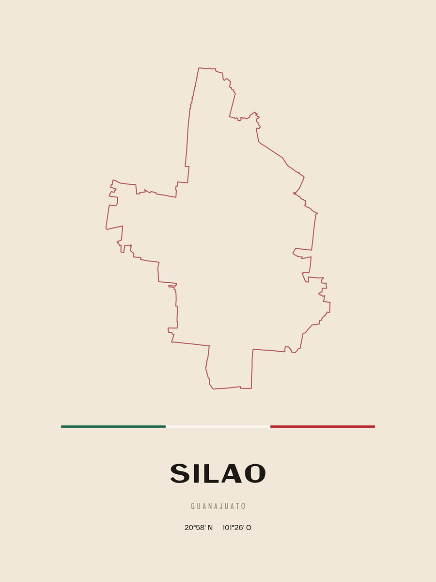 Framed poster of Silao, Guanajuato.