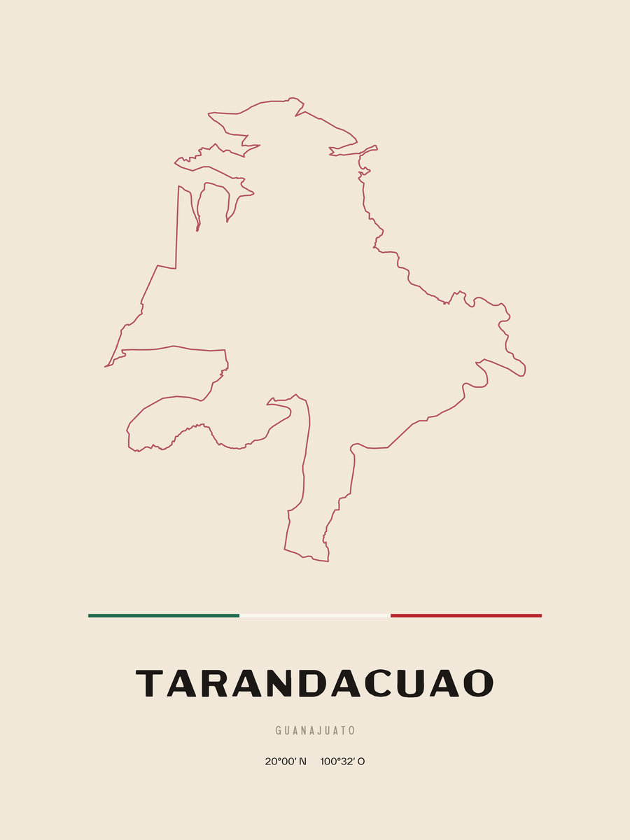 Framed poster of Tarandacuao, Guanajuato.
