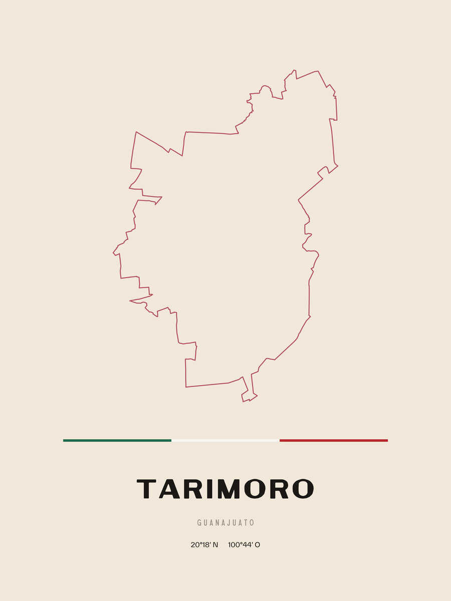 Framed poster of Tarimoro, Guanajuato.