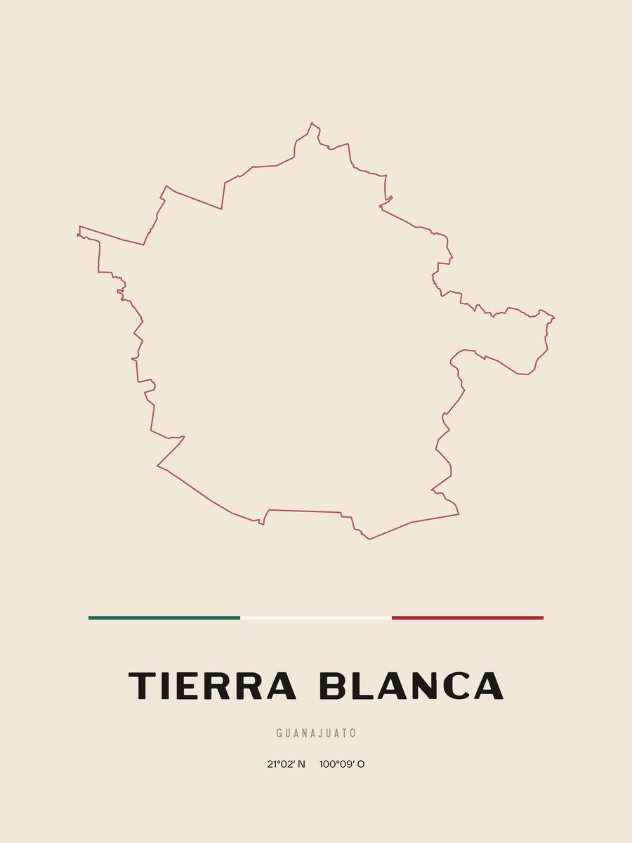Framed poster of Tierra Blanca, Guanajuato.