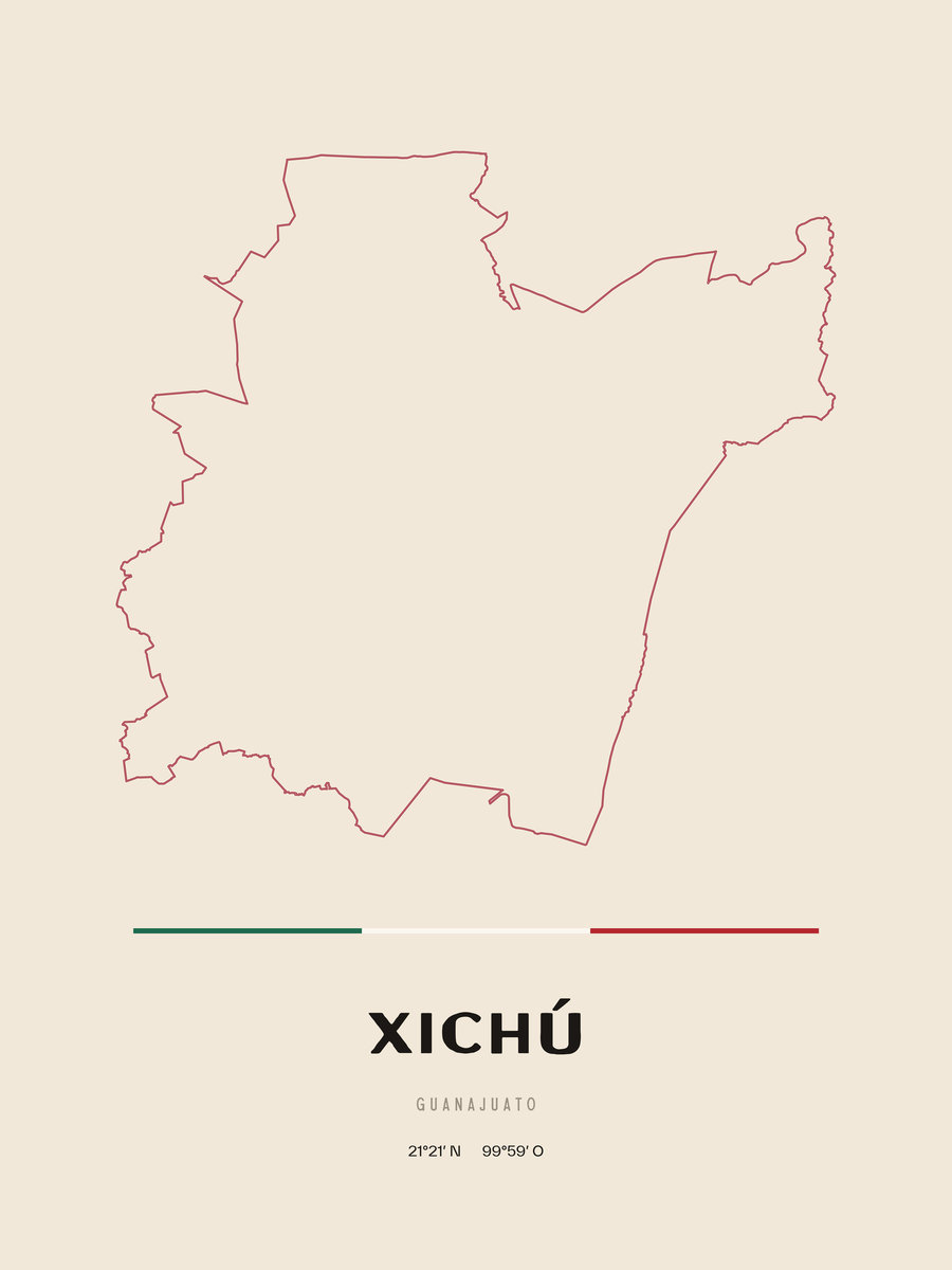 Framed poster of Xichú, Guanajuato.