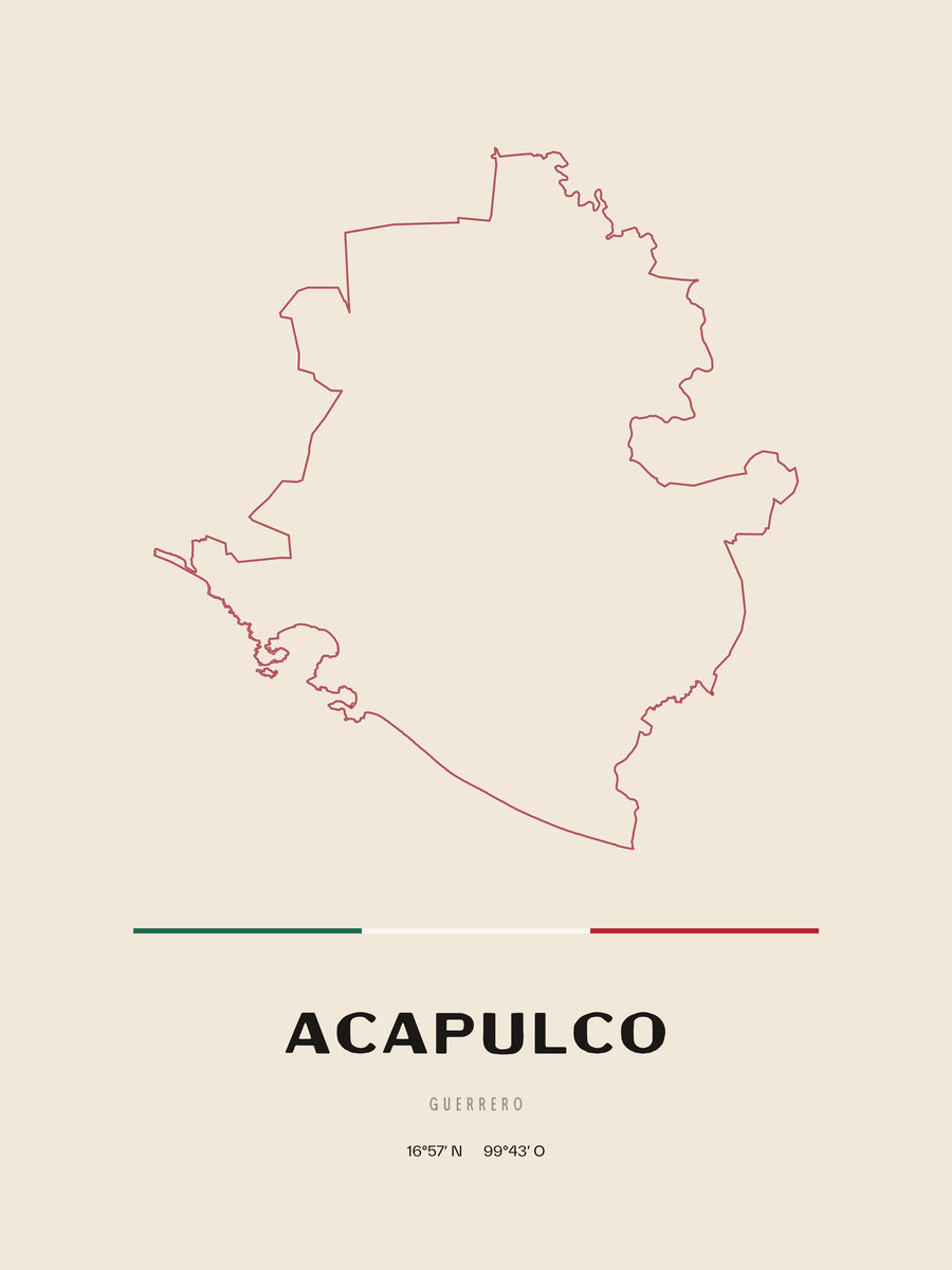 Framed poster of Acapulco, Guerrero.
