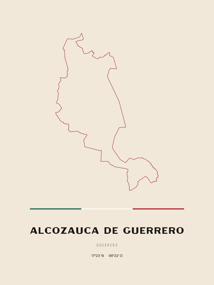 Framed poster of Alcozauca de Guerrero, Guerrero.