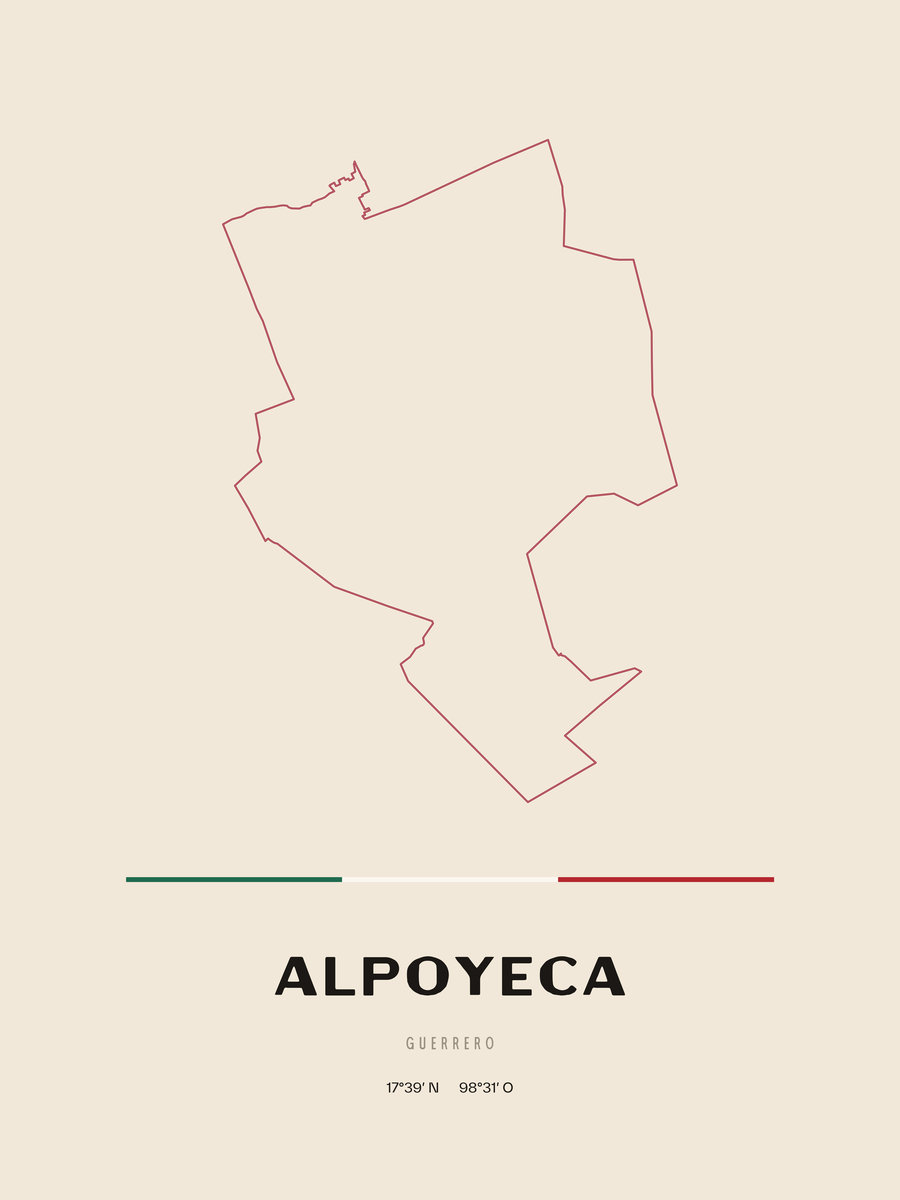 Framed poster of Alpoyeca, Guerrero.