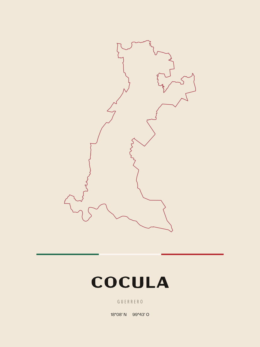 Framed poster of Cocula, Guerrero.