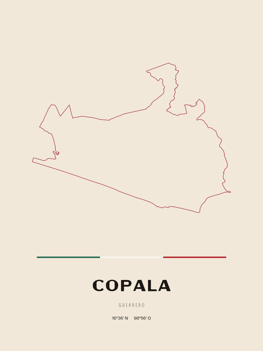 Framed poster of Copala, Guerrero.