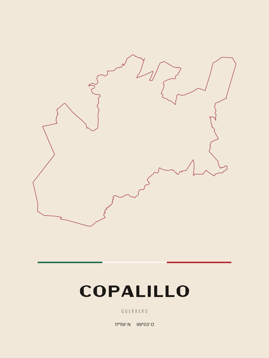 Framed poster of Copalillo, Guerrero.