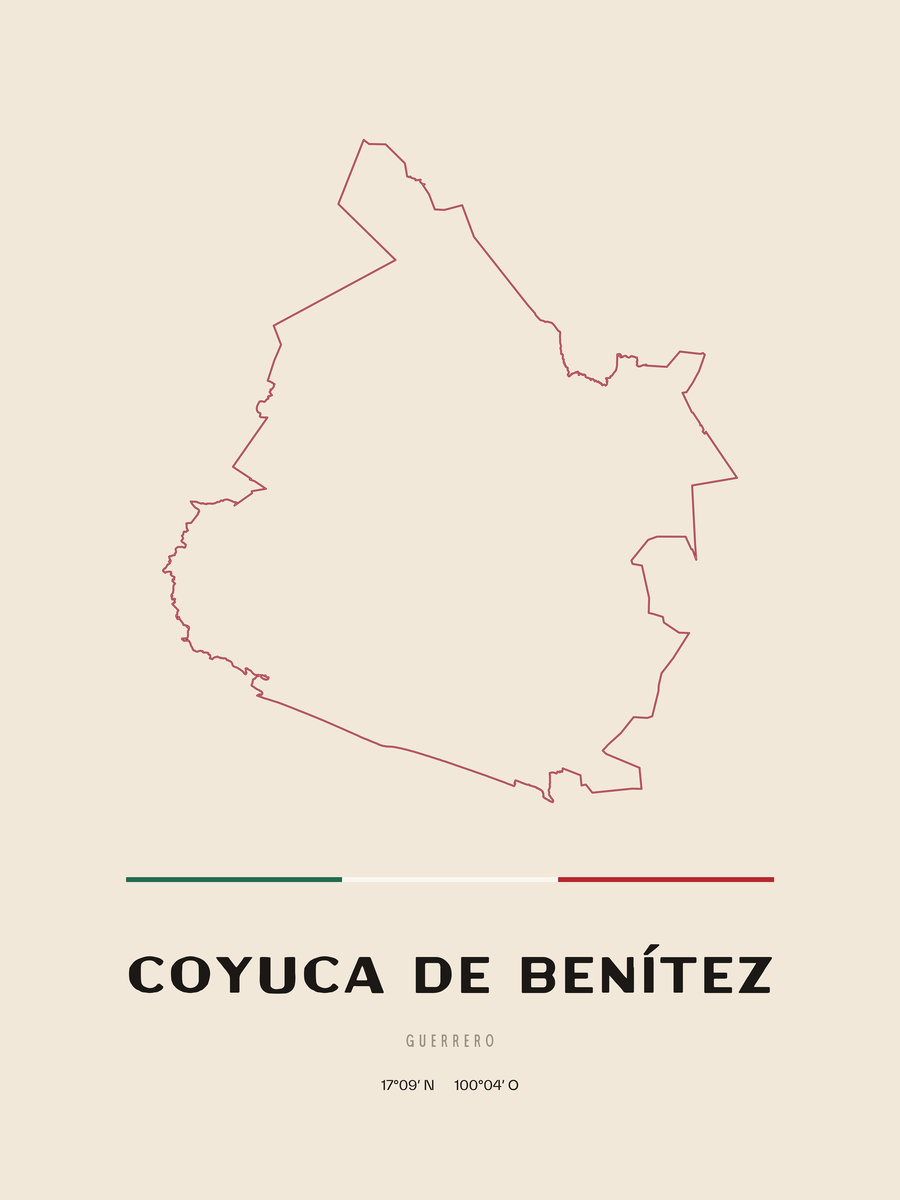 Framed poster of Coyuca de Benítez, Guerrero.