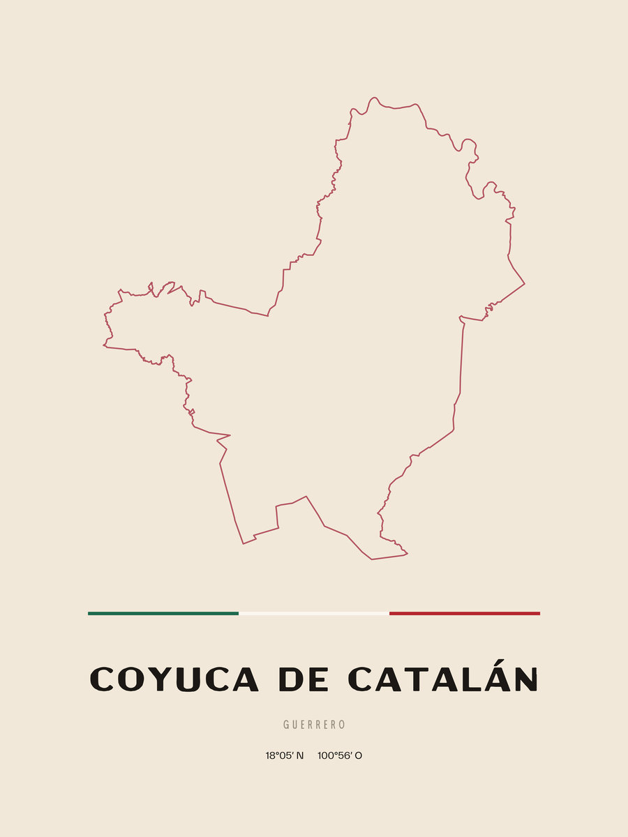 Framed poster of Coyuca de Catalán, Guerrero.