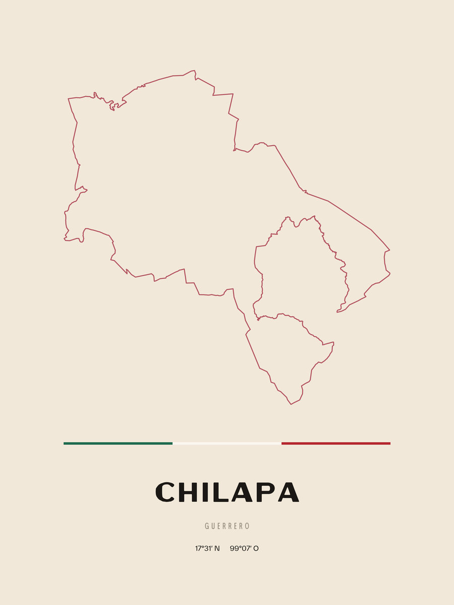 Framed poster of Chilapa, Guerrero.