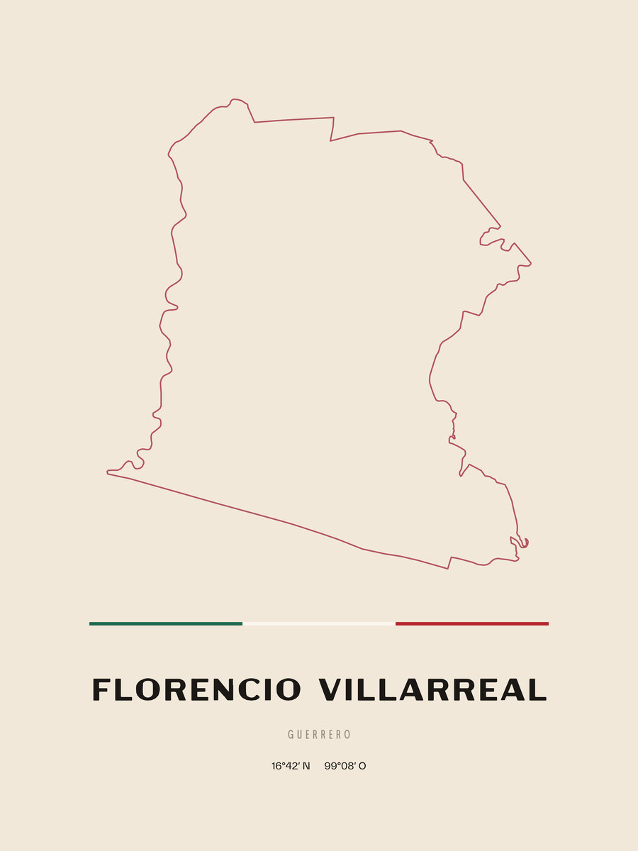 Framed poster of Florencio Villarreal, Guerrero.