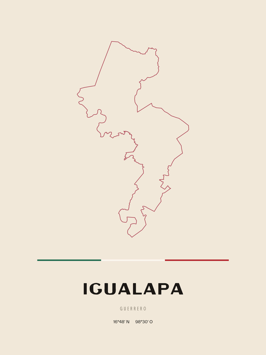 Framed poster of Igualapa, Guerrero.