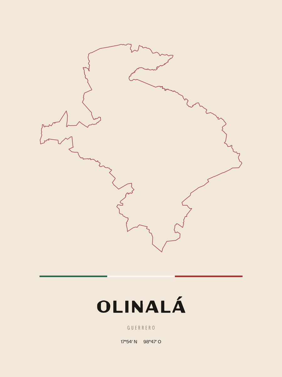 Framed poster of Olinalá, Guerrero.
