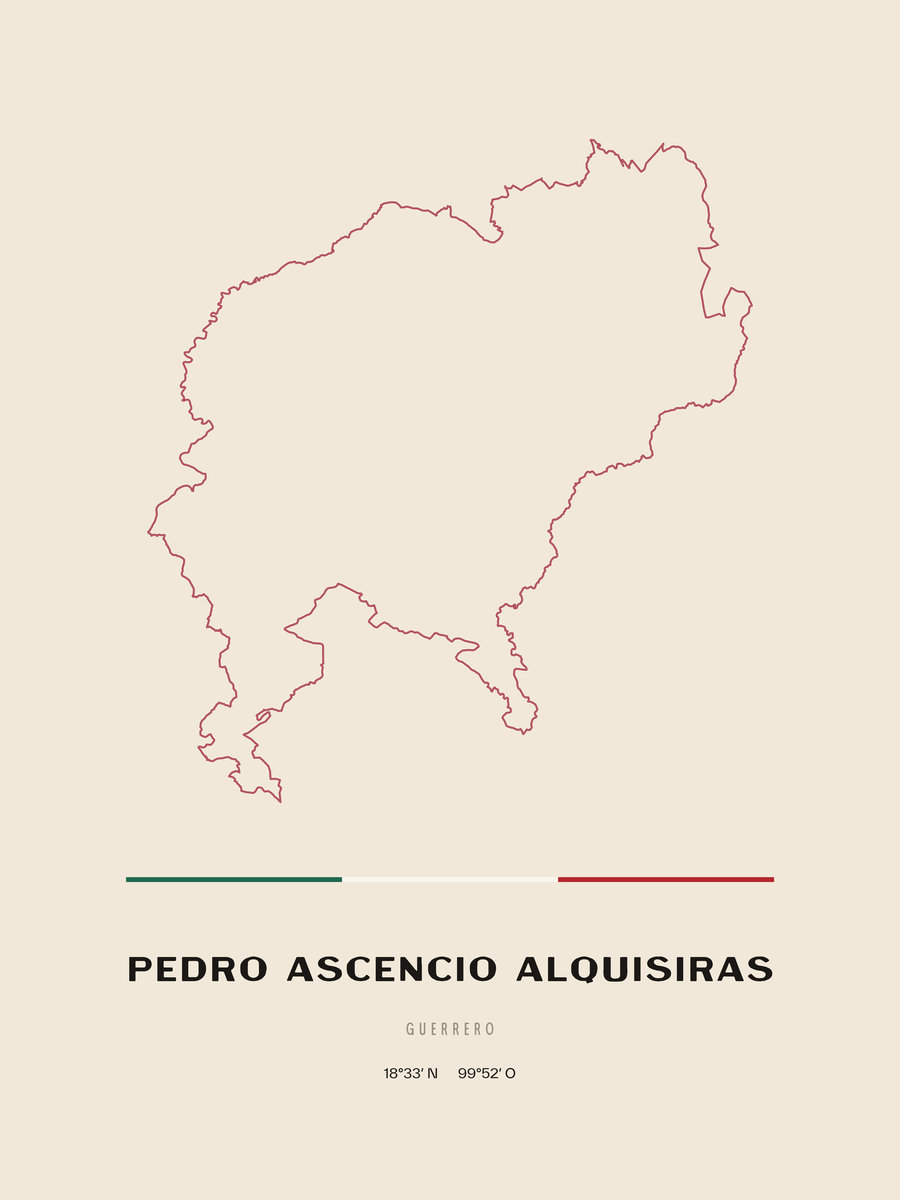 Framed poster of Pedro Ascencio Alquisiras, Guerrero.