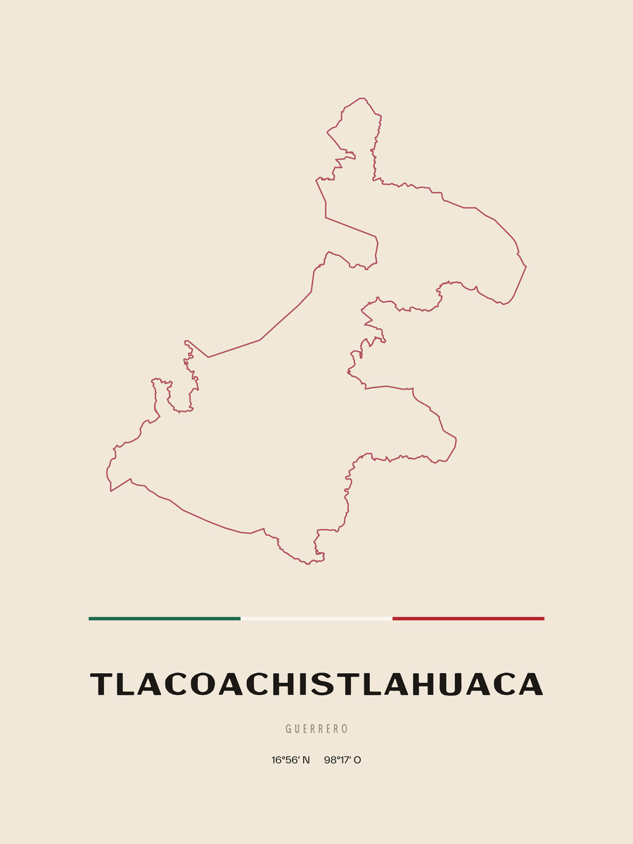 Framed poster of Tlacoachistlahuaca, Guerrero.