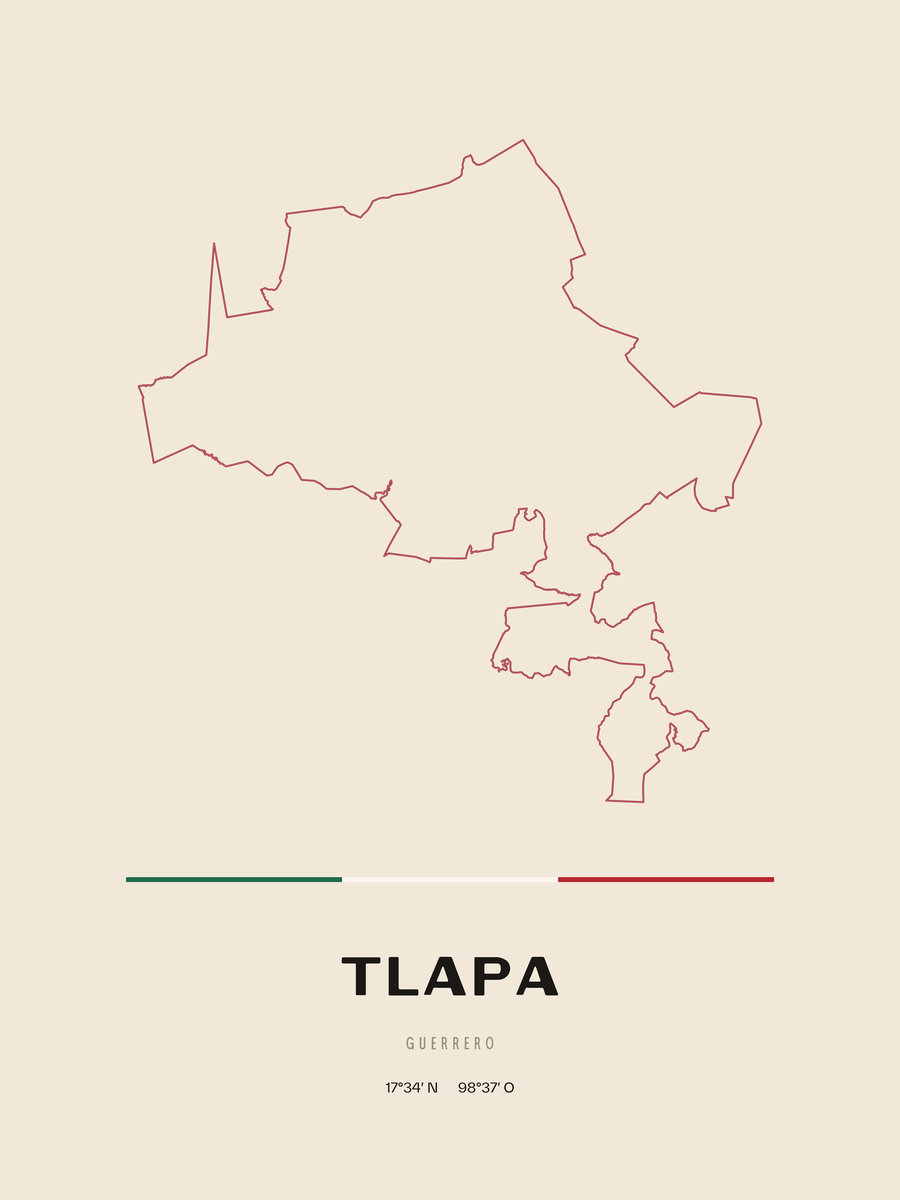 Framed poster of Tlapa, Guerrero.