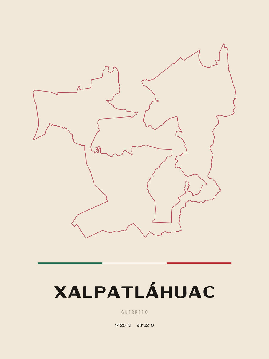 Framed poster of Xalpatláhuac, Guerrero.