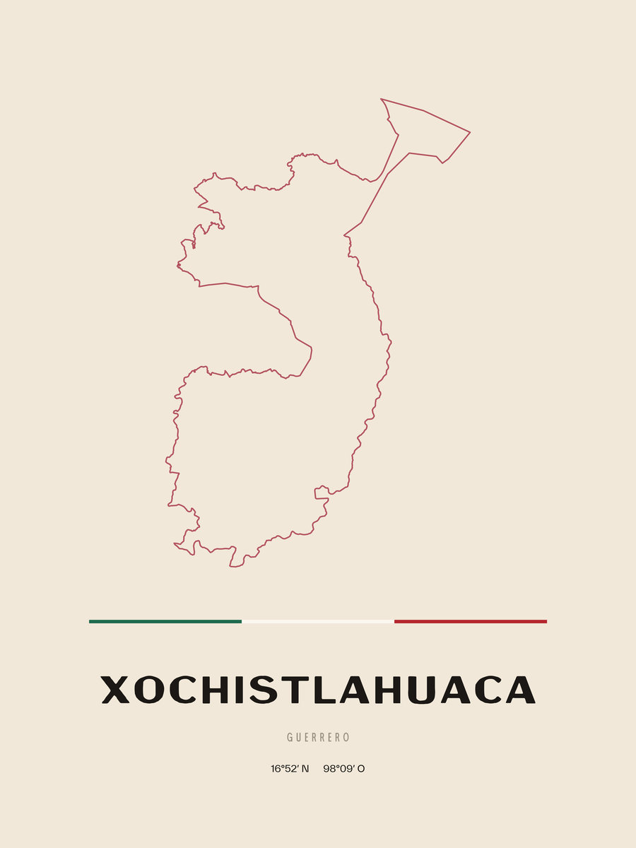 Framed poster of Xochistlahuaca, Guerrero.