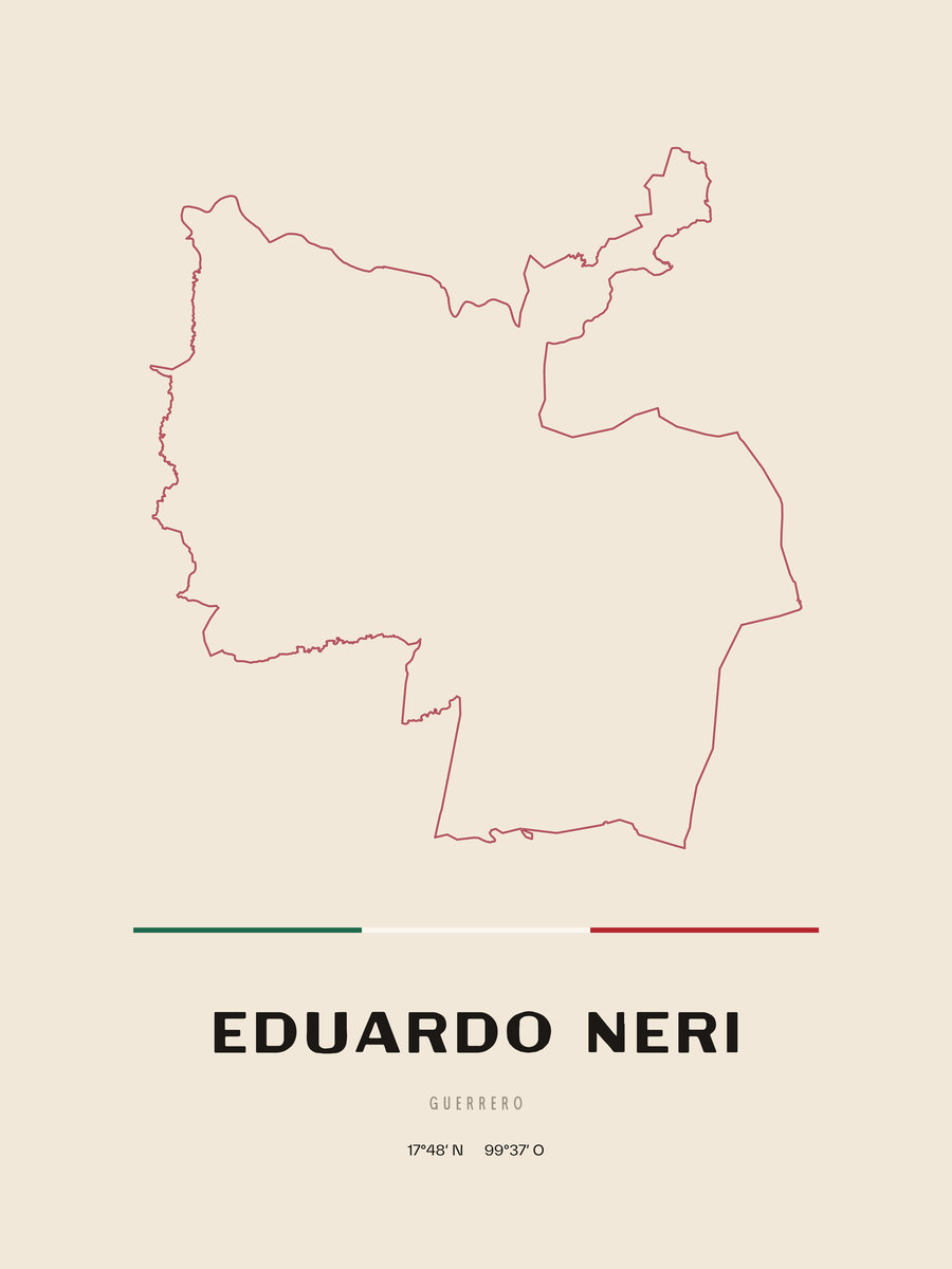 Framed poster of Eduardo Neri, Guerrero.
