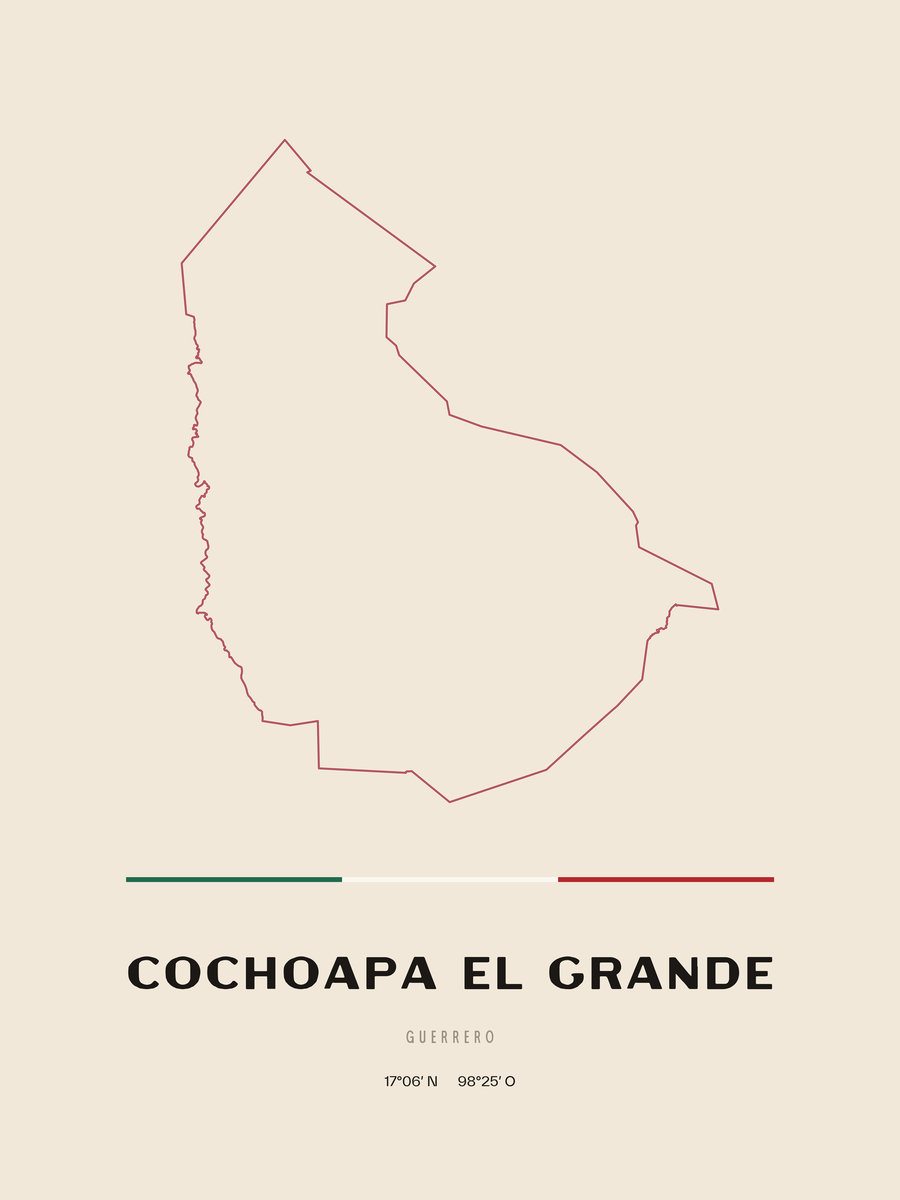 Framed poster of Cochoapa el Grande, Guerrero.