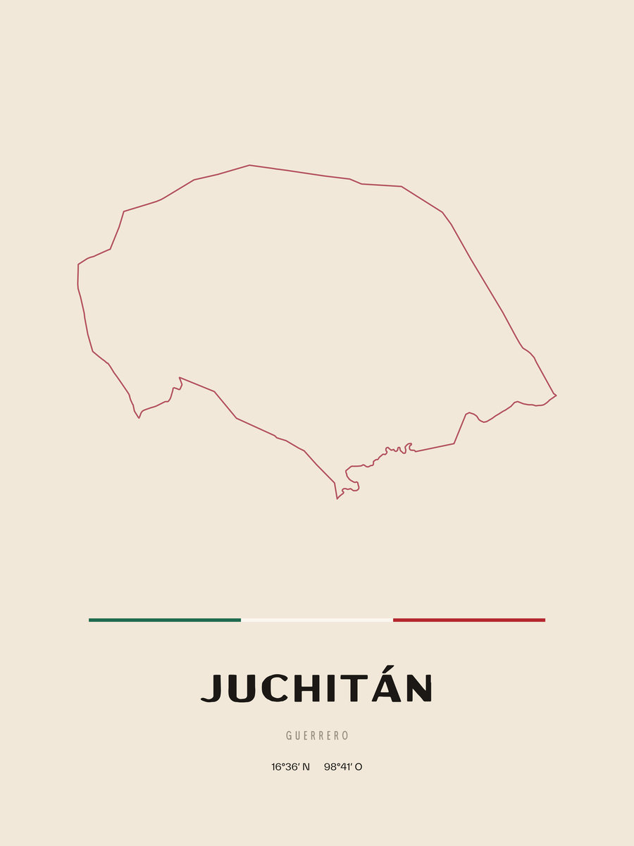 Framed poster of Juchitán, Guerrero.