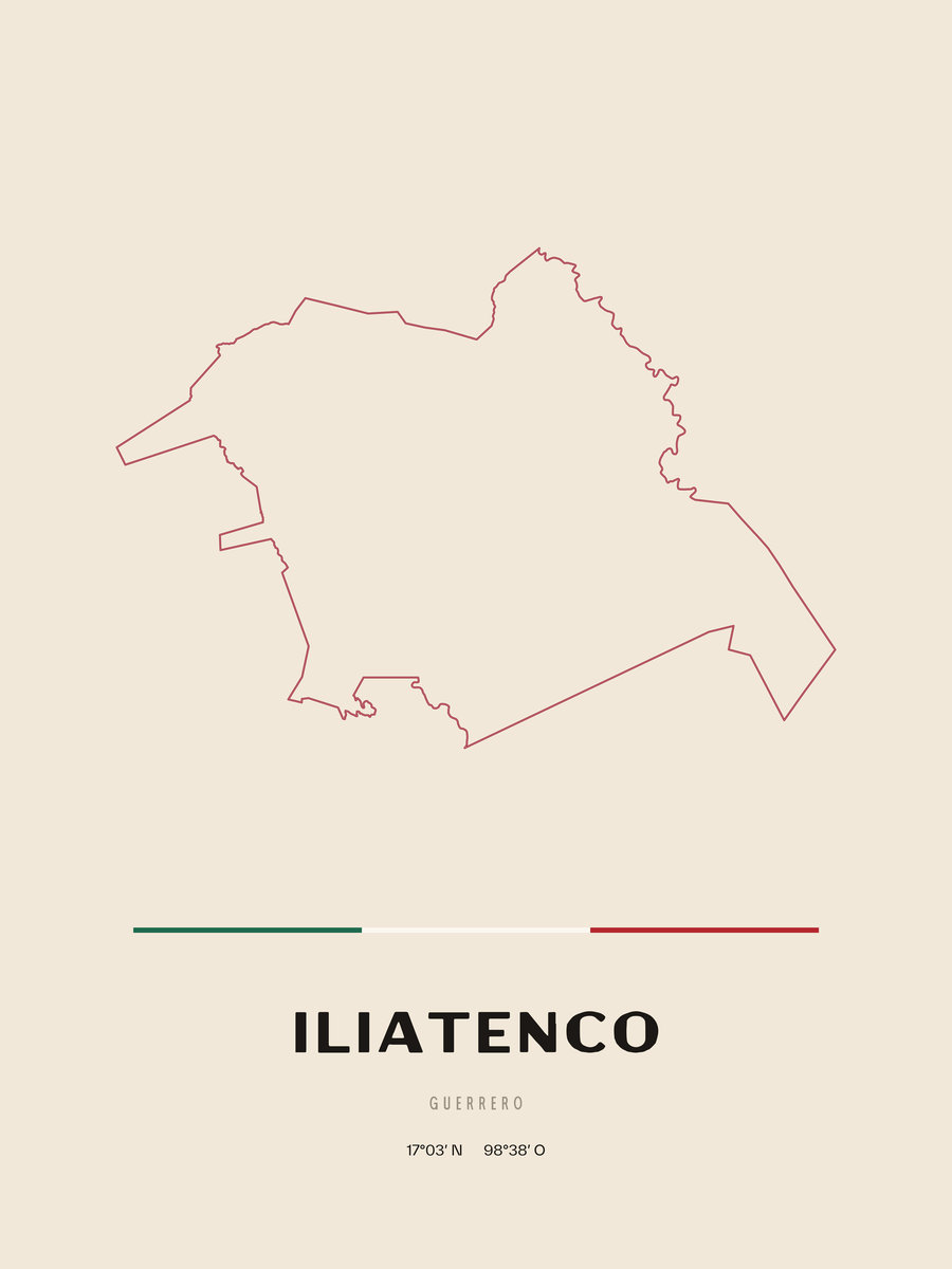 Framed poster of Iliatenco, Guerrero.