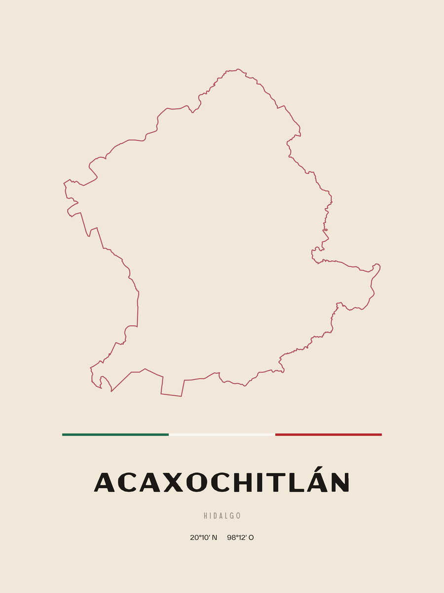 Framed poster of Acaxochitlán, Hidalgo.