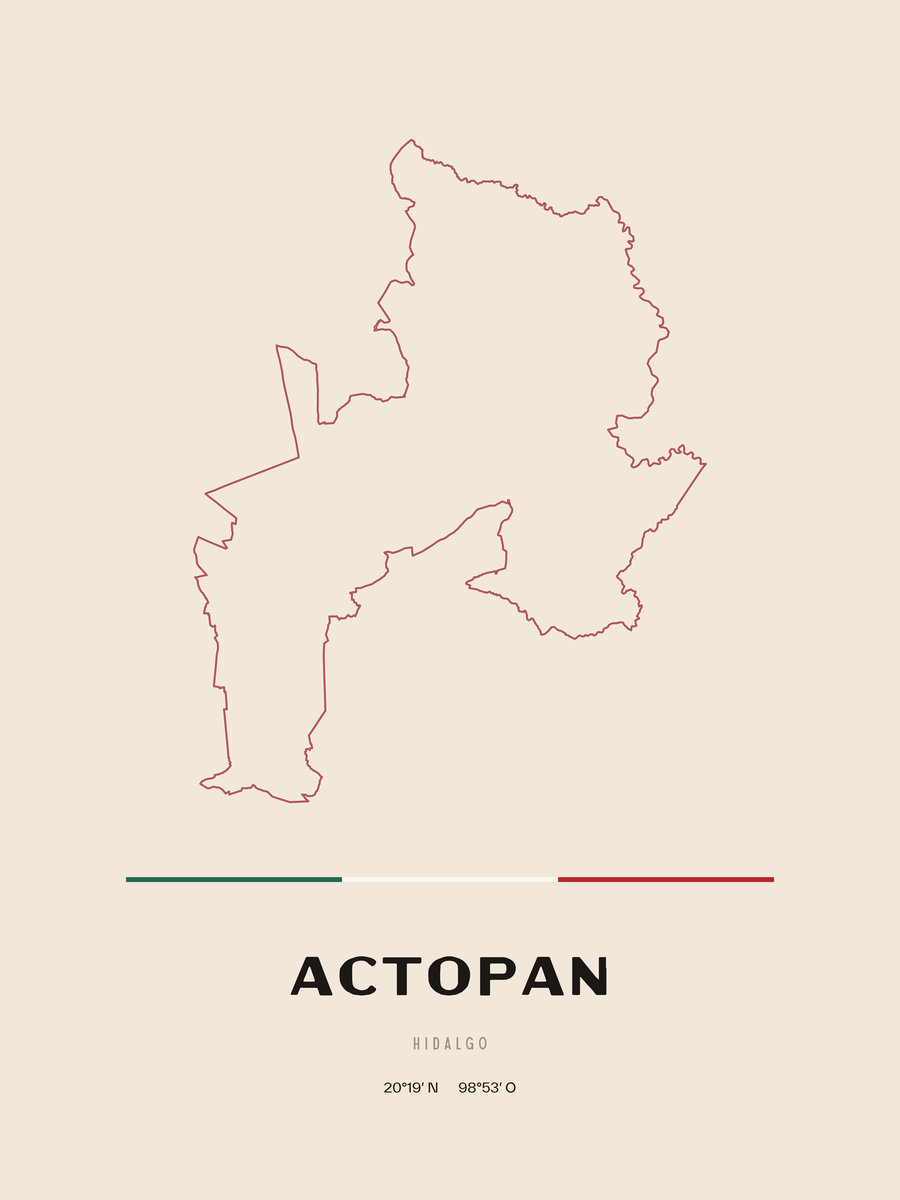 Framed poster of Actopan, Hidalgo.