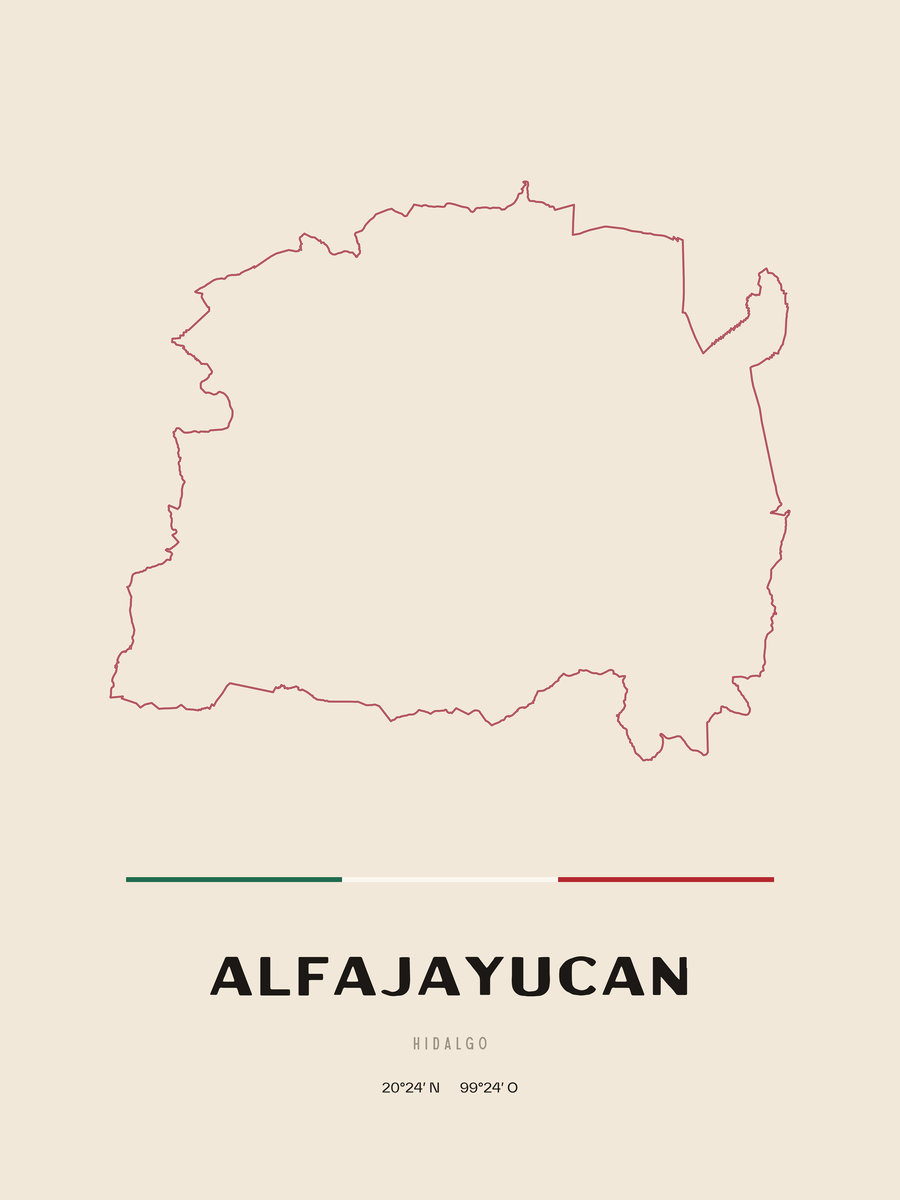 Framed poster of Alfajayucan, Hidalgo.