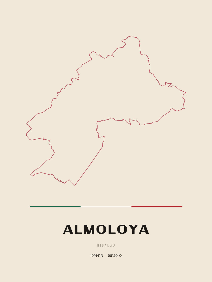 Framed poster of Almoloya, Hidalgo.