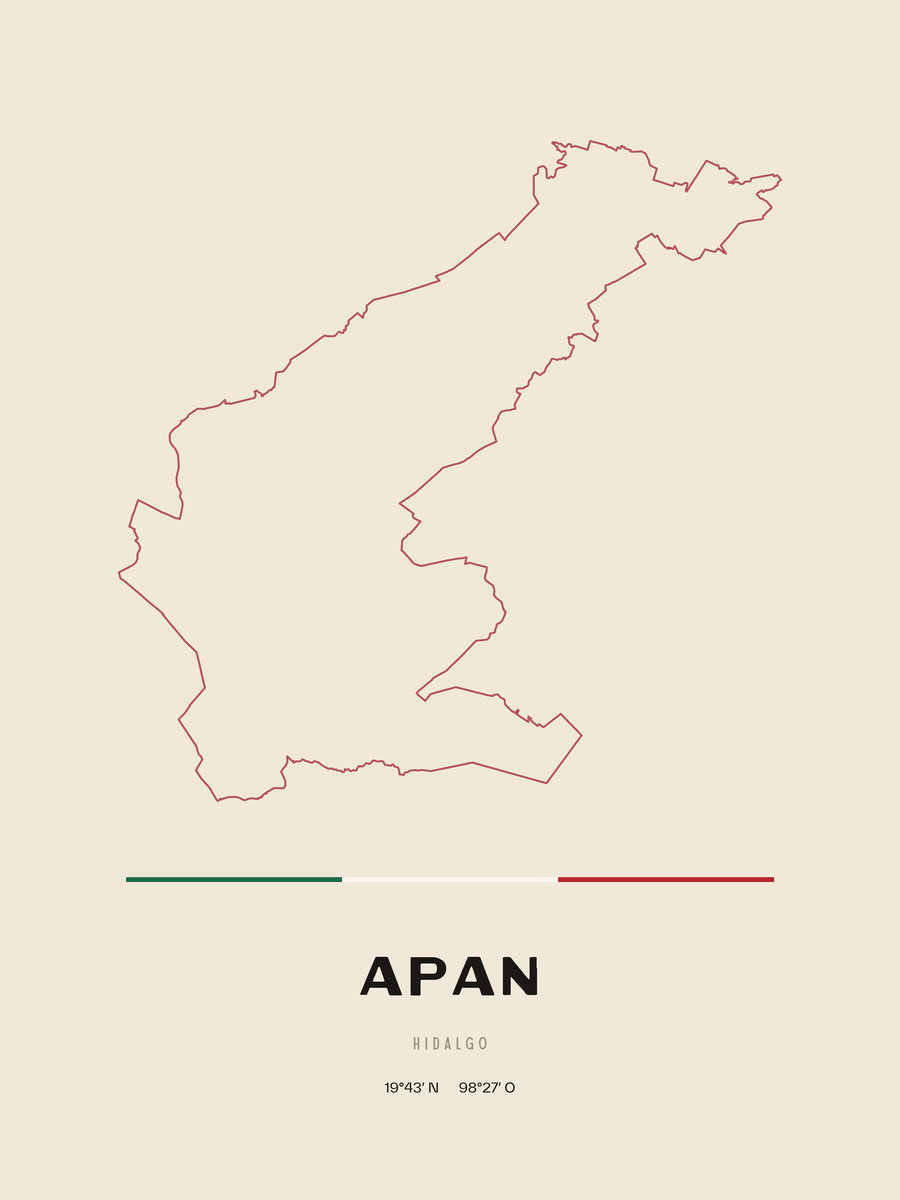 Framed poster of Apan, Hidalgo.