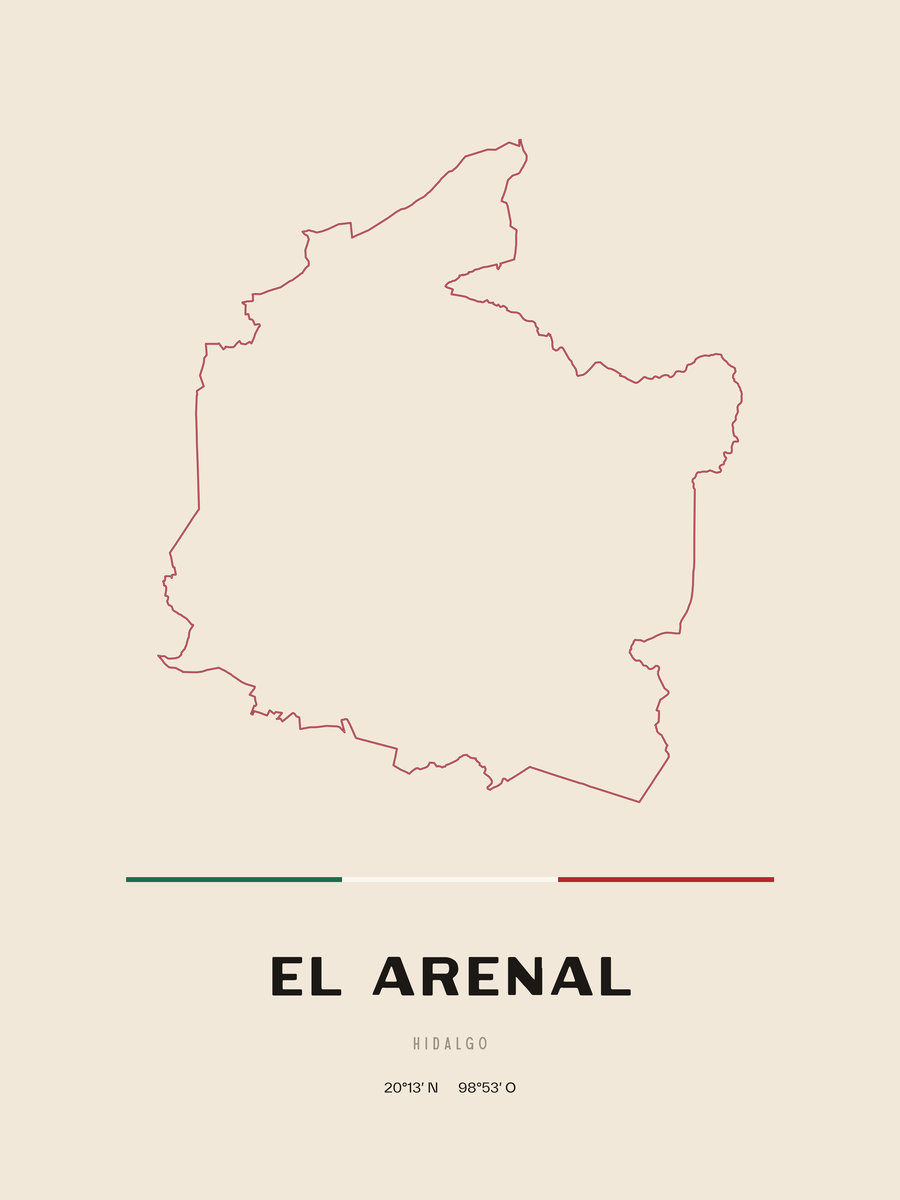 Framed poster of El Arenal, Hidalgo.