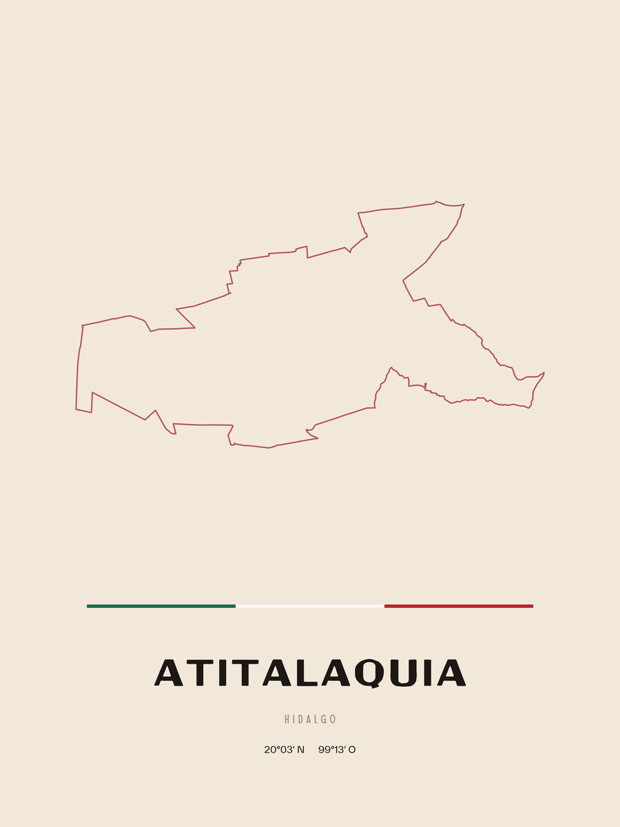 Framed poster of Atitalaquia, Hidalgo.
